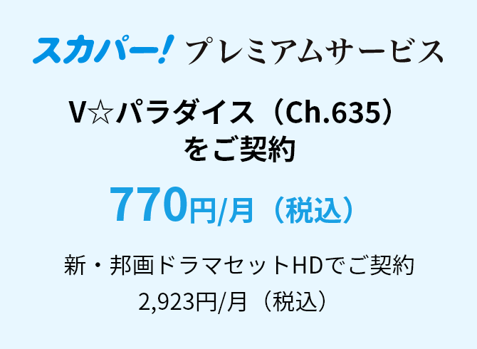 スカパー での視聴方法 V パラダイス