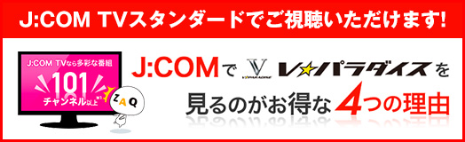 J:COM TVスタンダードでご視聴いただけます！ J:COMでV☆パラダイスを見るのがお得な4つの理由