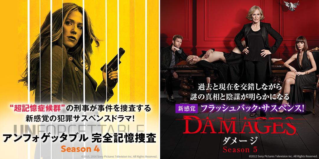 アンフォゲッタブル 完全記憶捜査 シーズン4　&　ダメージ シーズン5